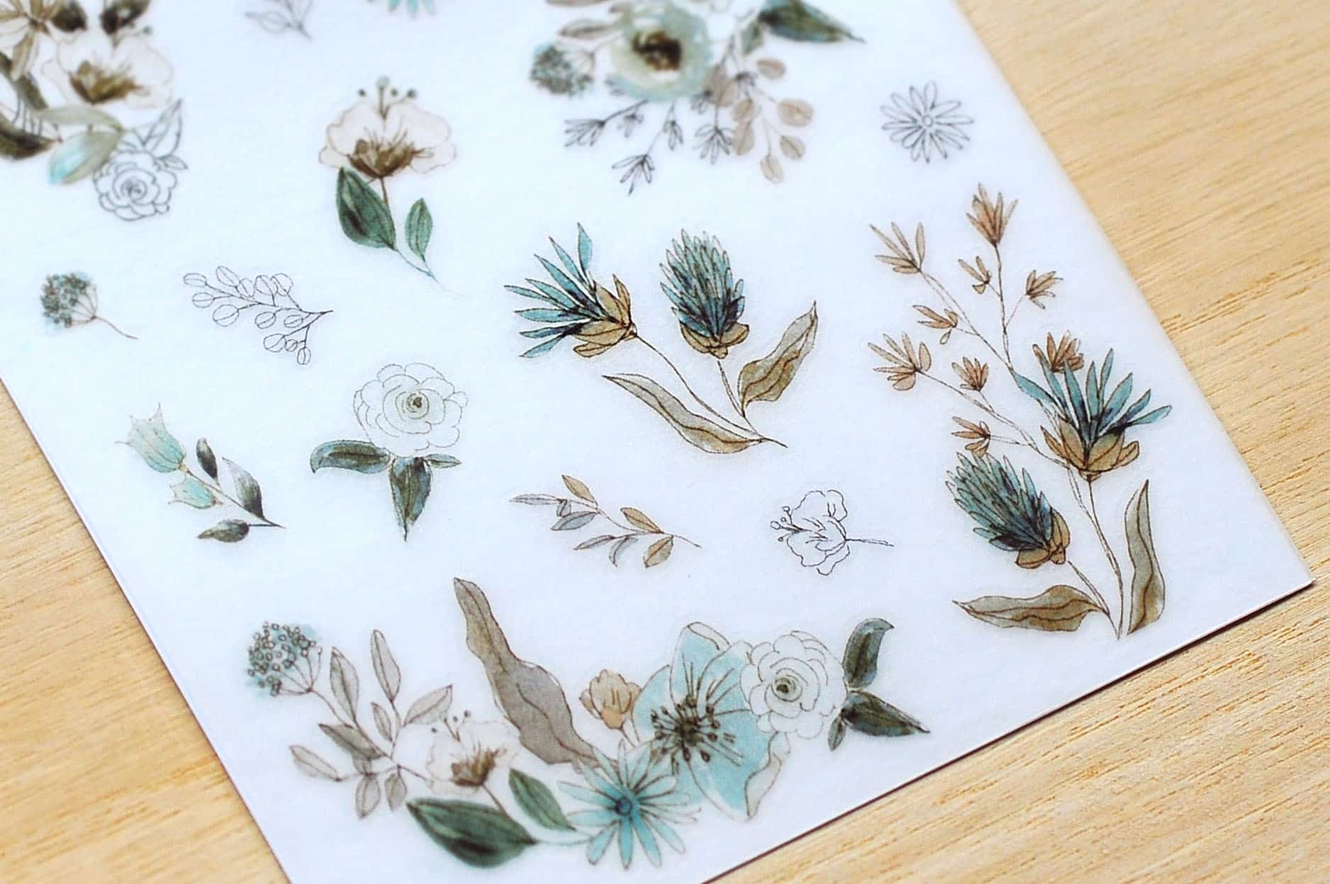 MU Print-On Stickers – Live like Flowers in Green