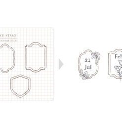 MU My Icon Clear Stamp Set No. 13 Vintage Frames