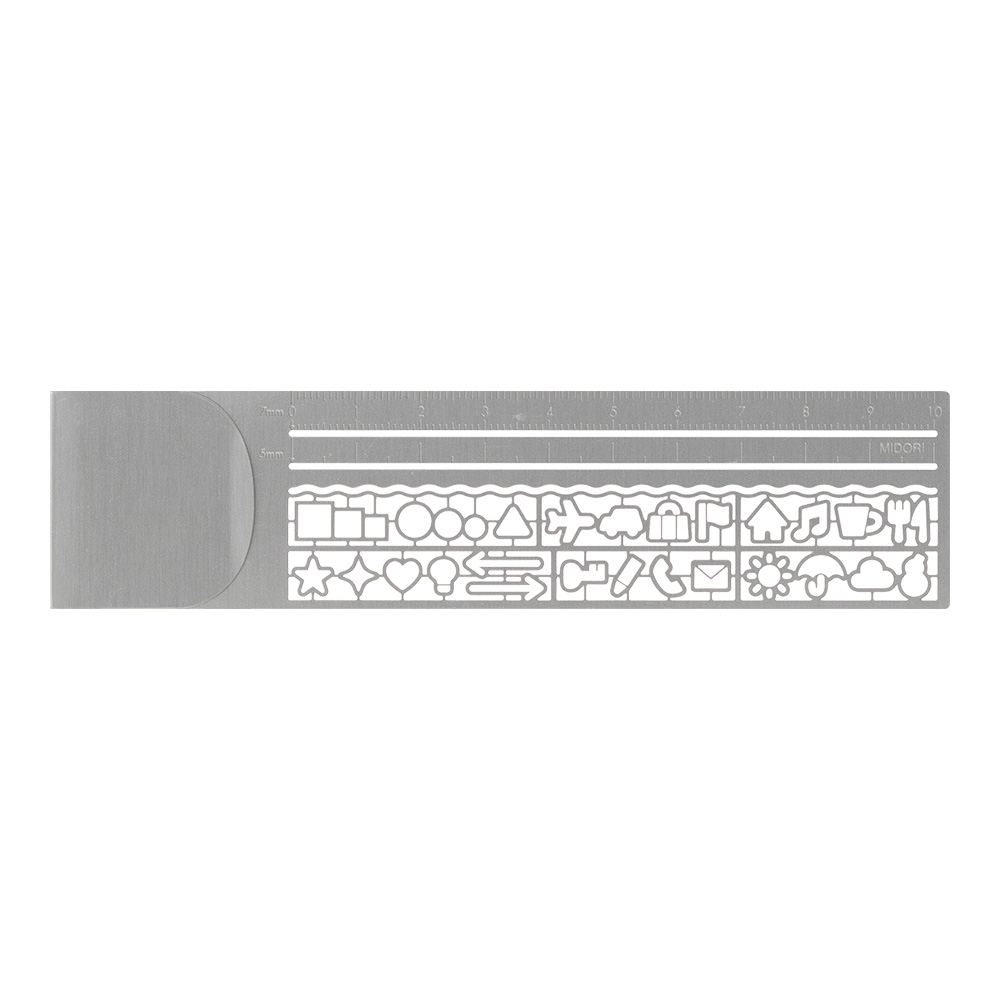 Midori Clip Ruler Silver