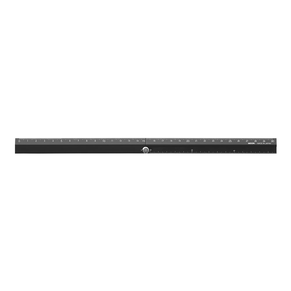 Midori Aluminium Multiple Ruler - 30cm (silver of black option)