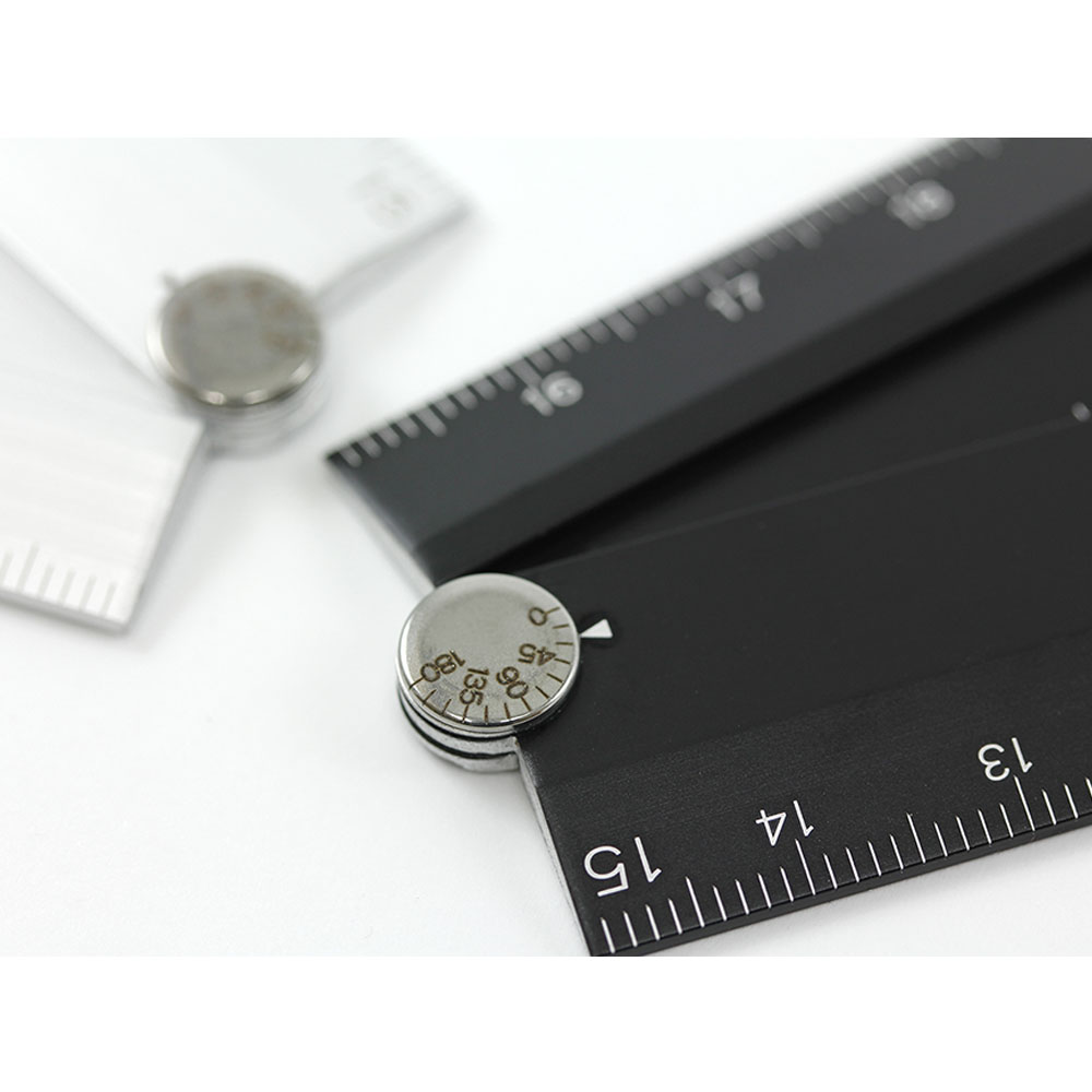 Midori Aluminium Multiple Ruler - 30cm (silver of black option)
