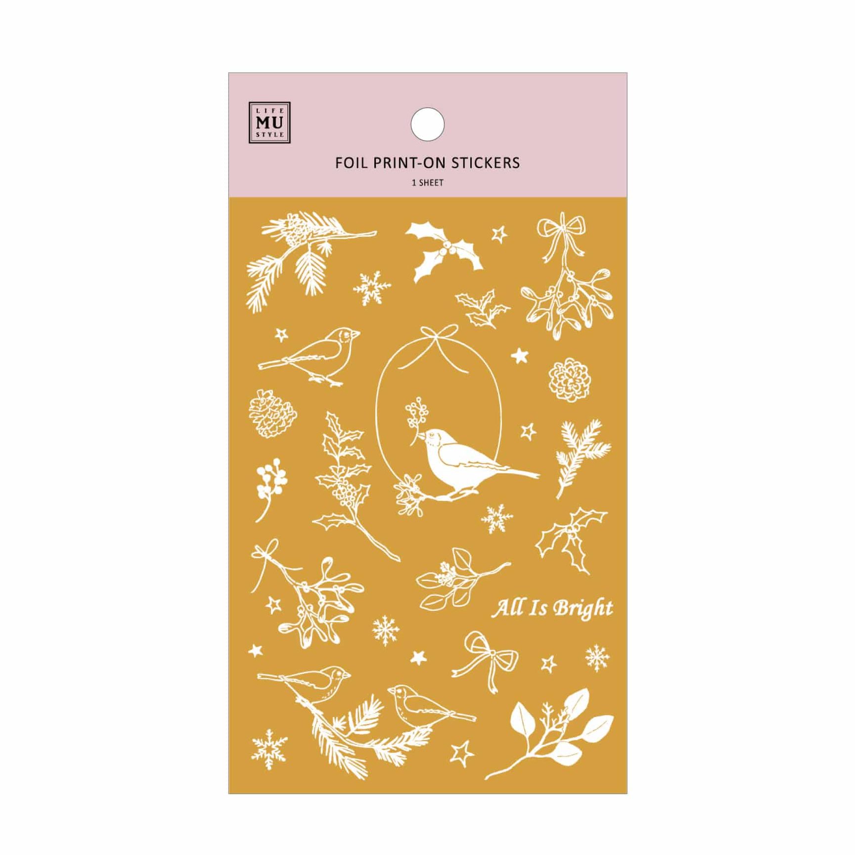 MU Print-On Foil Stickers Christmas Limited Edition – Gold 002