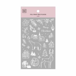 MU Print-On Foil Stickers Christmas Limited Edition - Silver 001