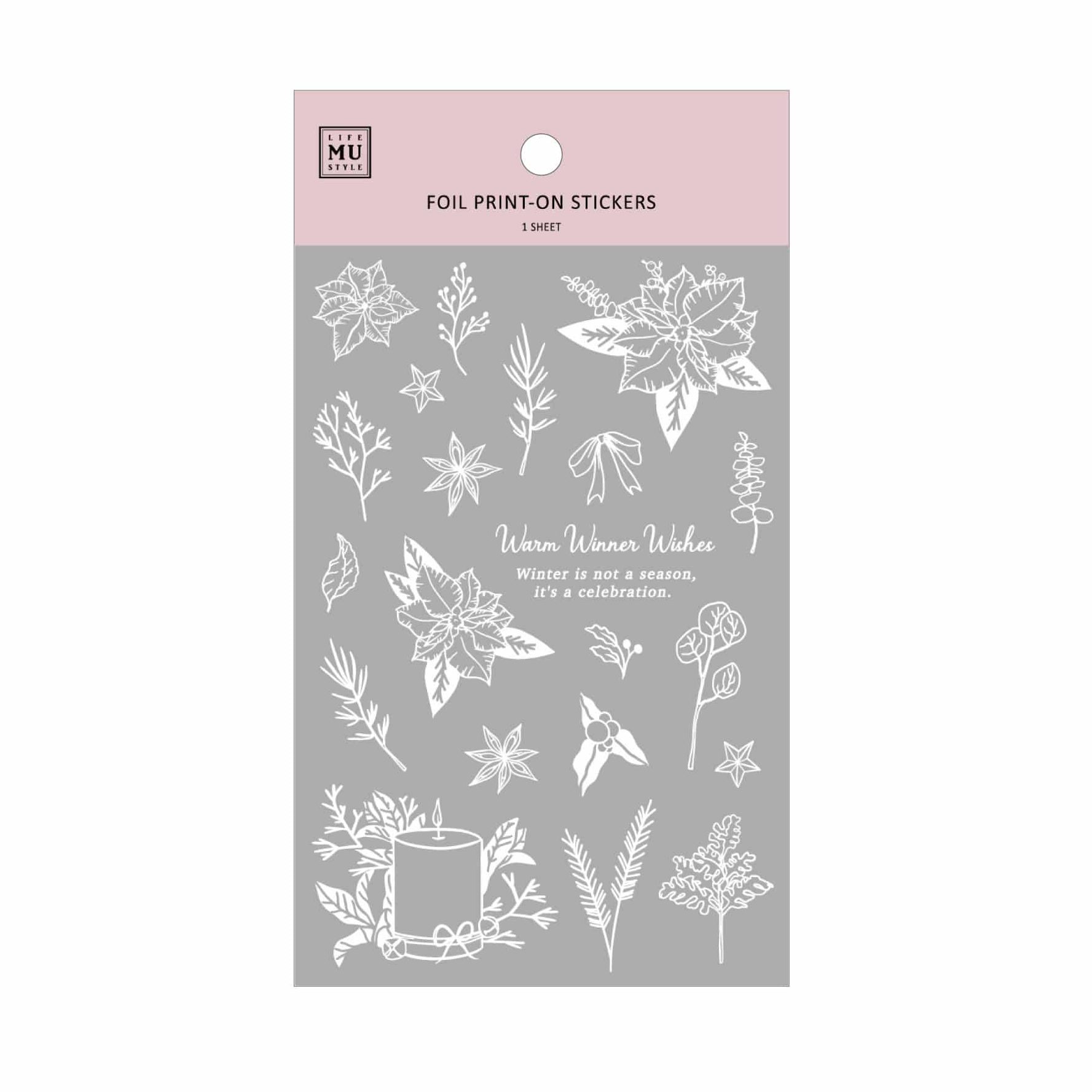 MU Print-On Foil Stickers Christmas Limited Edition - Silver 002