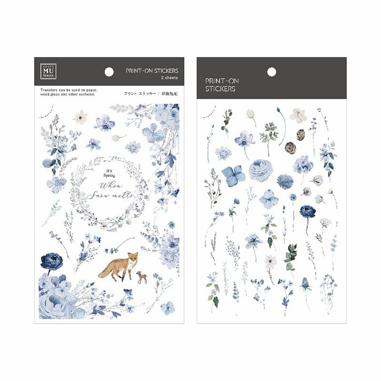 MU Print-On Stickers – Blue Spring