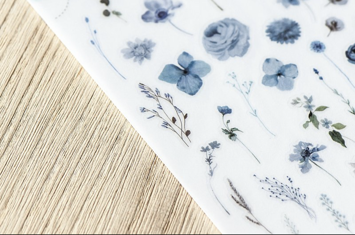 MU Print-On Stickers – Blue Spring
