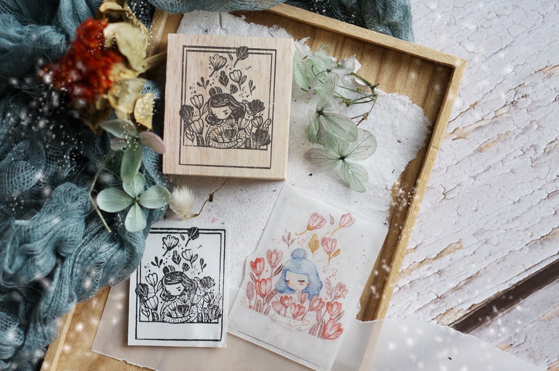 Black Milk Project Rubber Stamp - Floral Hug