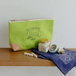 The Superior Labor Coloured Canvas Pouch #03 with Natural Leather Corners - Image 12