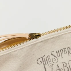 The Superior Labor Coloured Canvas Pouch #02 with Natural Leather Corners