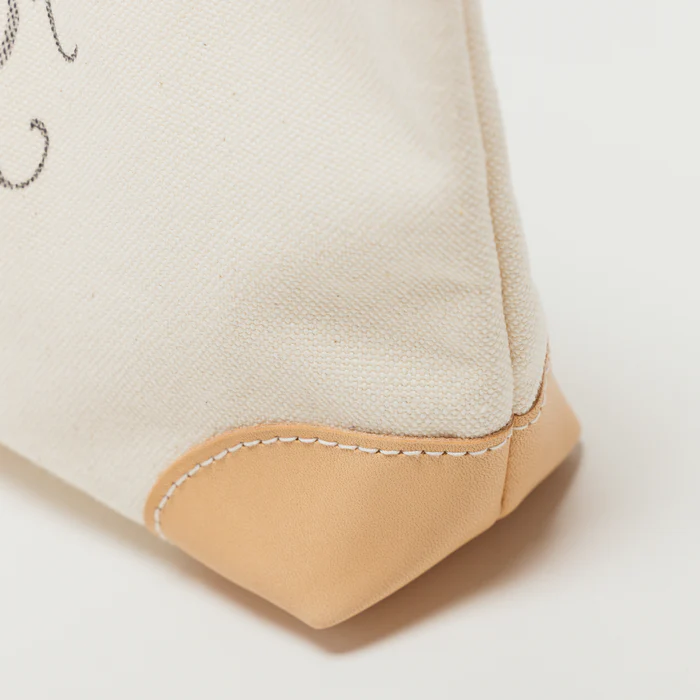 The Superior Labor Coloured Canvas Pouch #02 with Natural Leather Corners