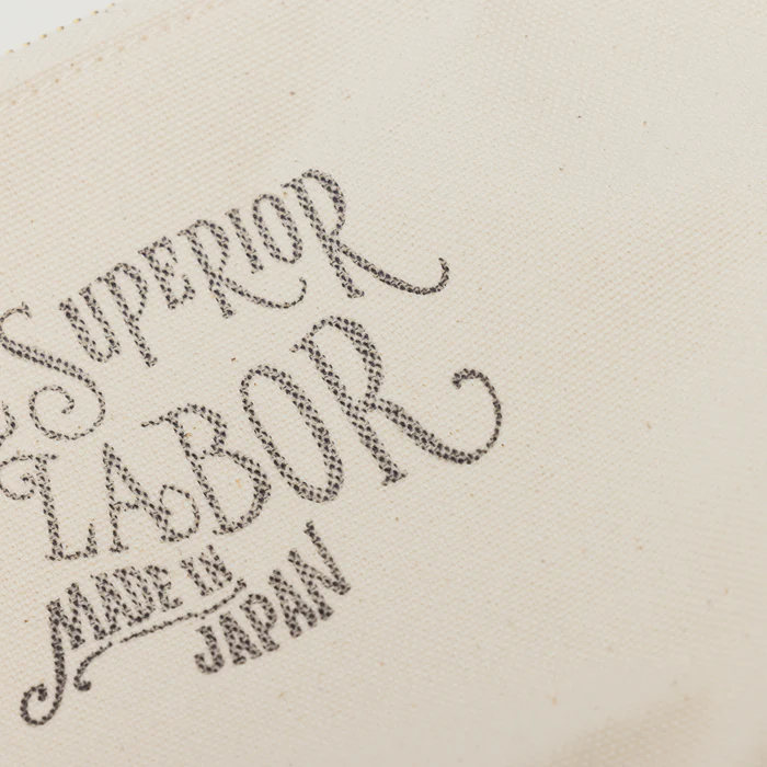 The Superior Labor Coloured Canvas Pouch #02 with Natural Leather Corners