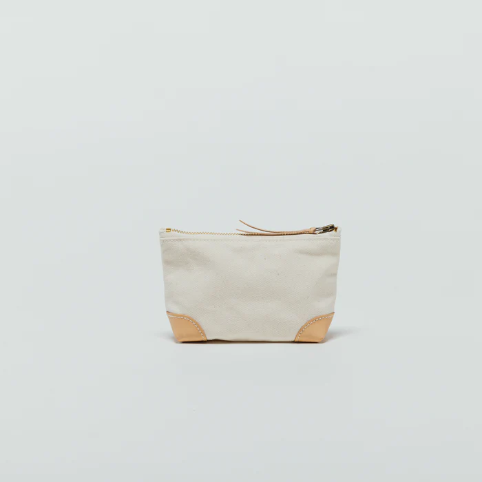 The Superior Labor Coloured Canvas Pouch #02 with Natural Leather Corners