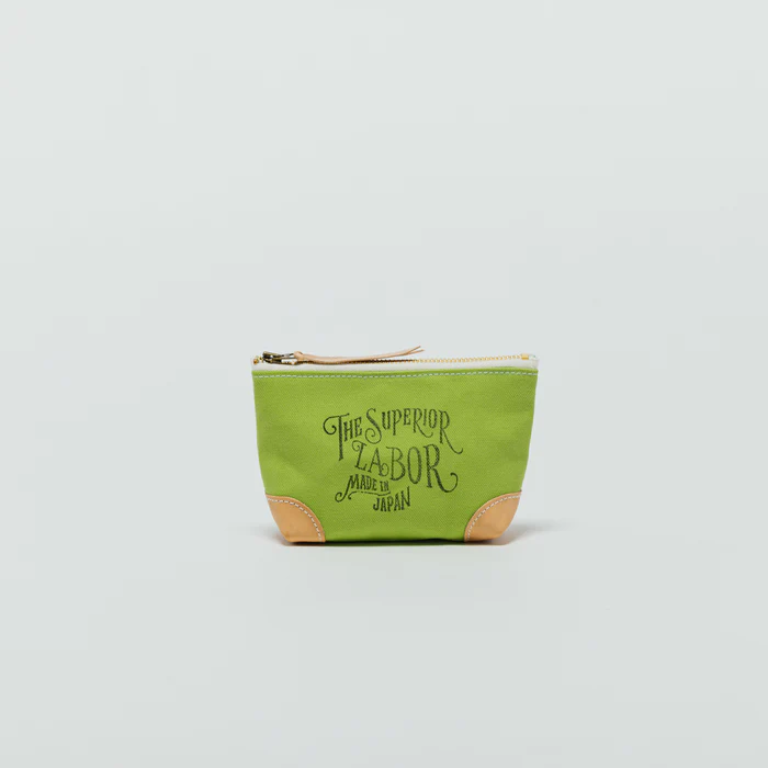 The Superior Labor Coloured Canvas Pouch #02 with Natural Leather Corners