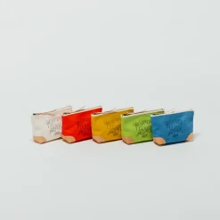 The Superior Labor Coloured Canvas Pouch #02 with Natural Leather Corners