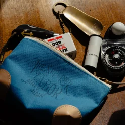 The Superior Labor Coloured Canvas Pouch #02 with Natural Leather Corners