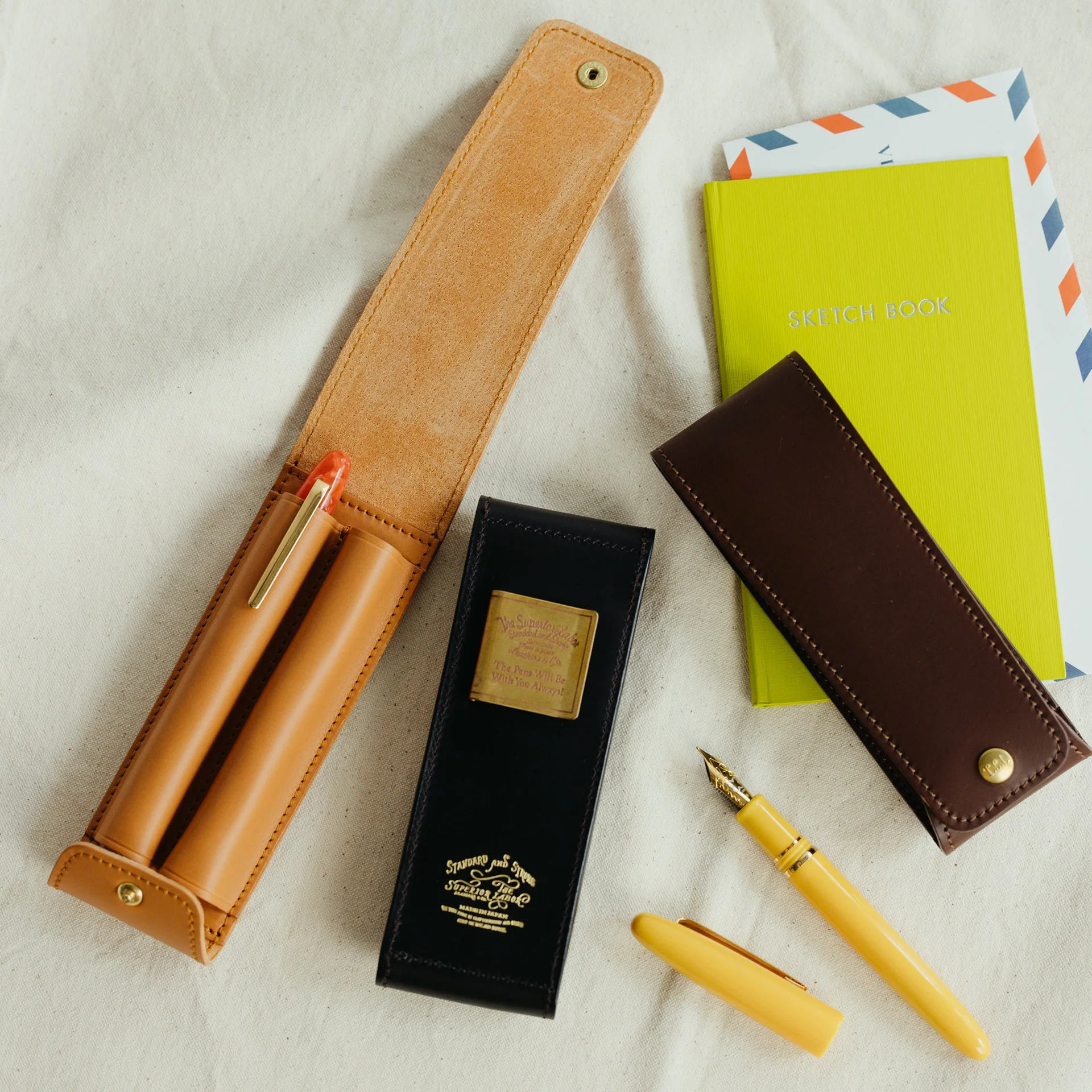 The Superior Labor Ingrassato Fountain Pen Case (two pens)