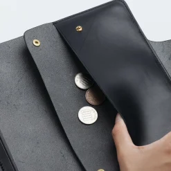 TSL Ingrassato Things Holder A5 Black leather detail