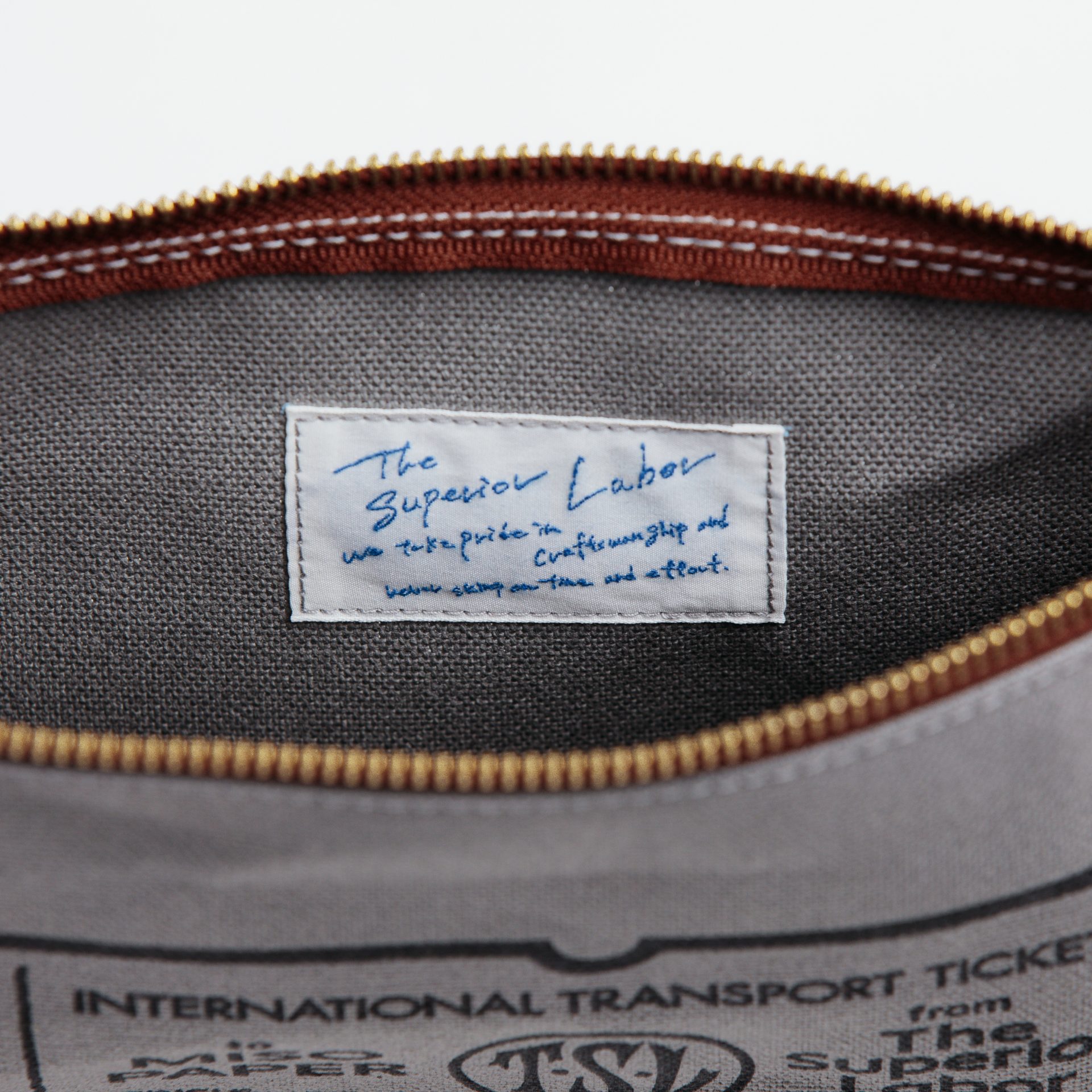 Miso Paper x TSL Limited Edition Canvas Pouch - Ticket inner details