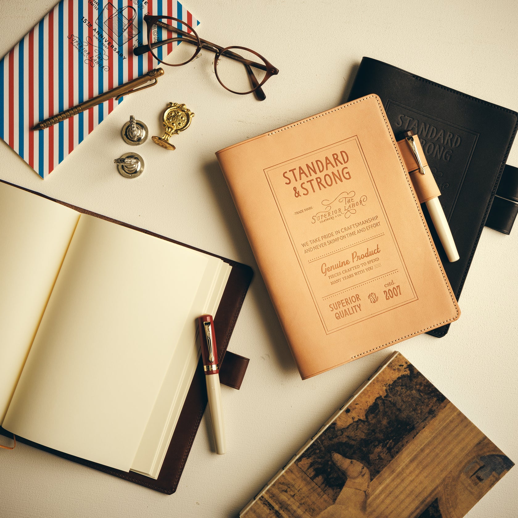 The Superior Labor A5 Notebook Cover - Stamped Note Keeper