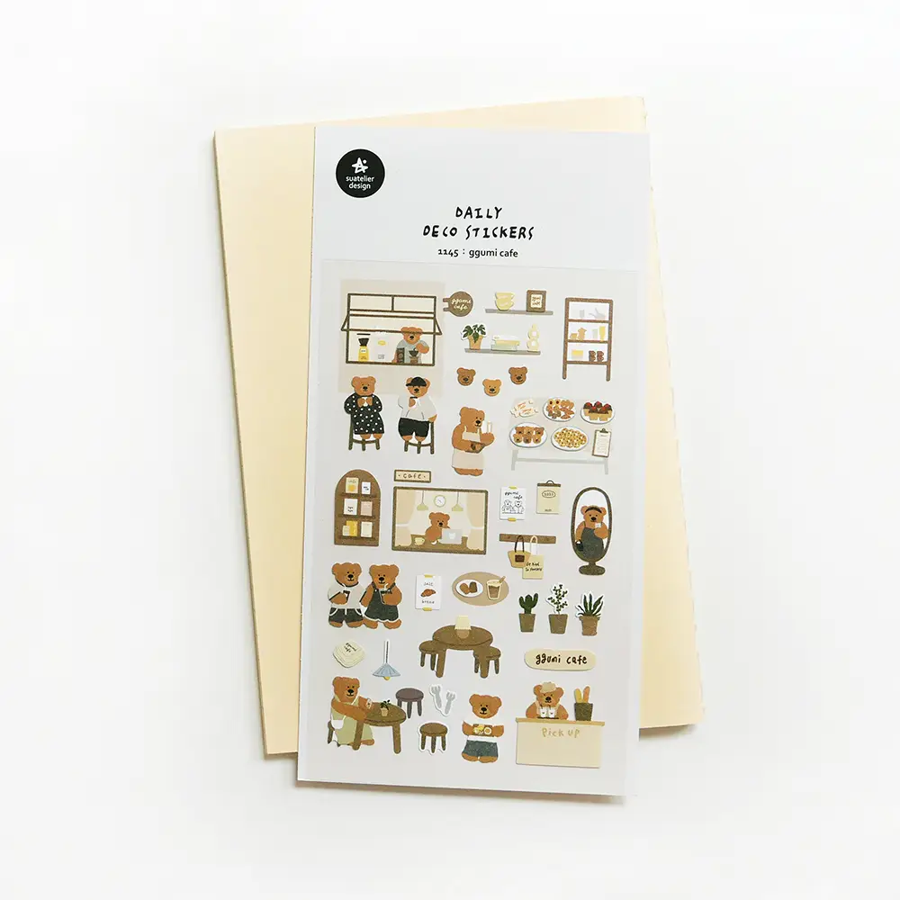 Suatelier Sticker Sheet - Ggumi Café 1145
