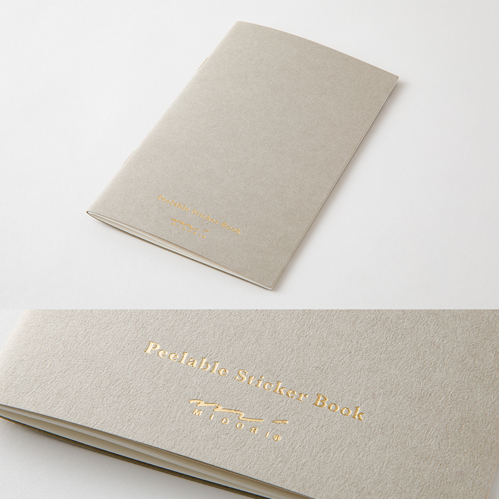 Midori Sticker Book With Pocket - Grey