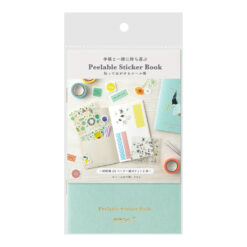 Midori Sticker Book With Pocket - Light Blue