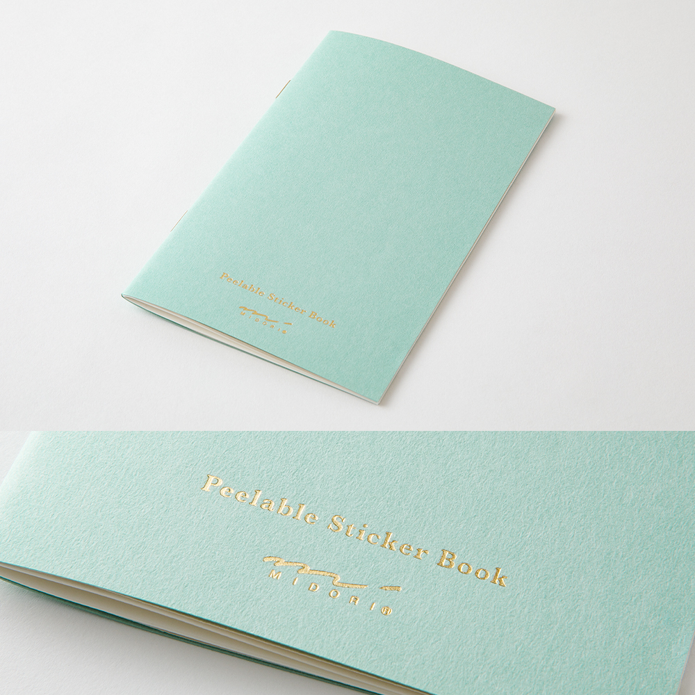 Midori Sticker Book With Pocket - Light Blue