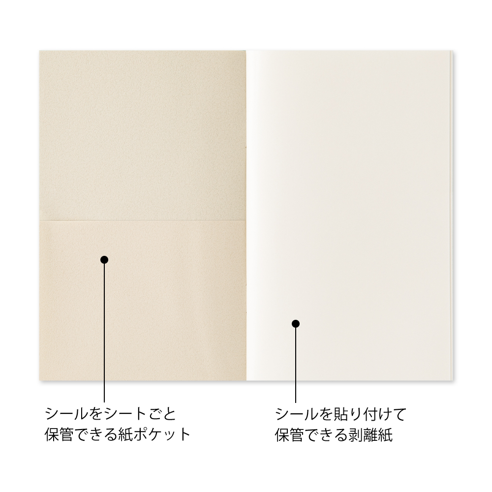 Midori Sticker Book With Pocket - Light Blue