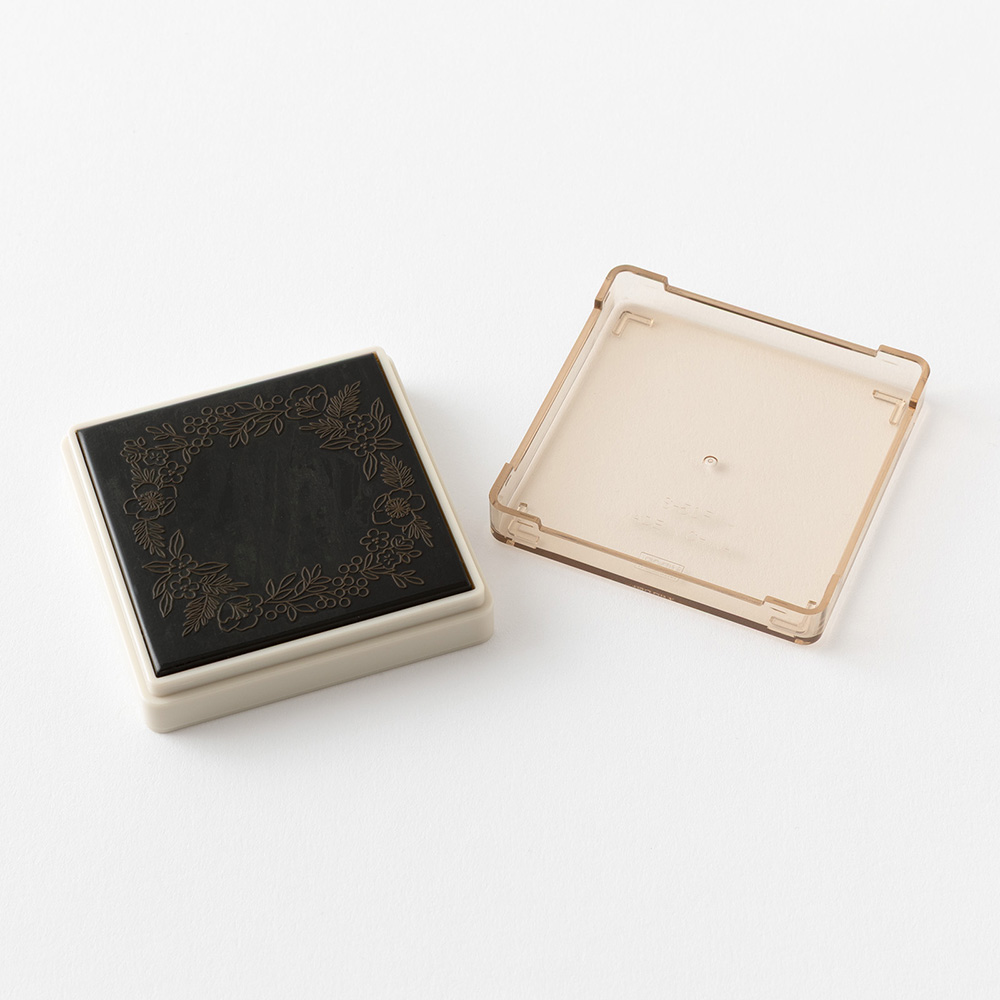Midori Paintable Stamp Brown Ink - Floral Decoration - Image 3