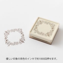 Midori Paintable Stamp Brown Ink - Floral Decoration - Image 2