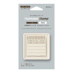 Midori Paintable Stamp Brown Ink - Memo