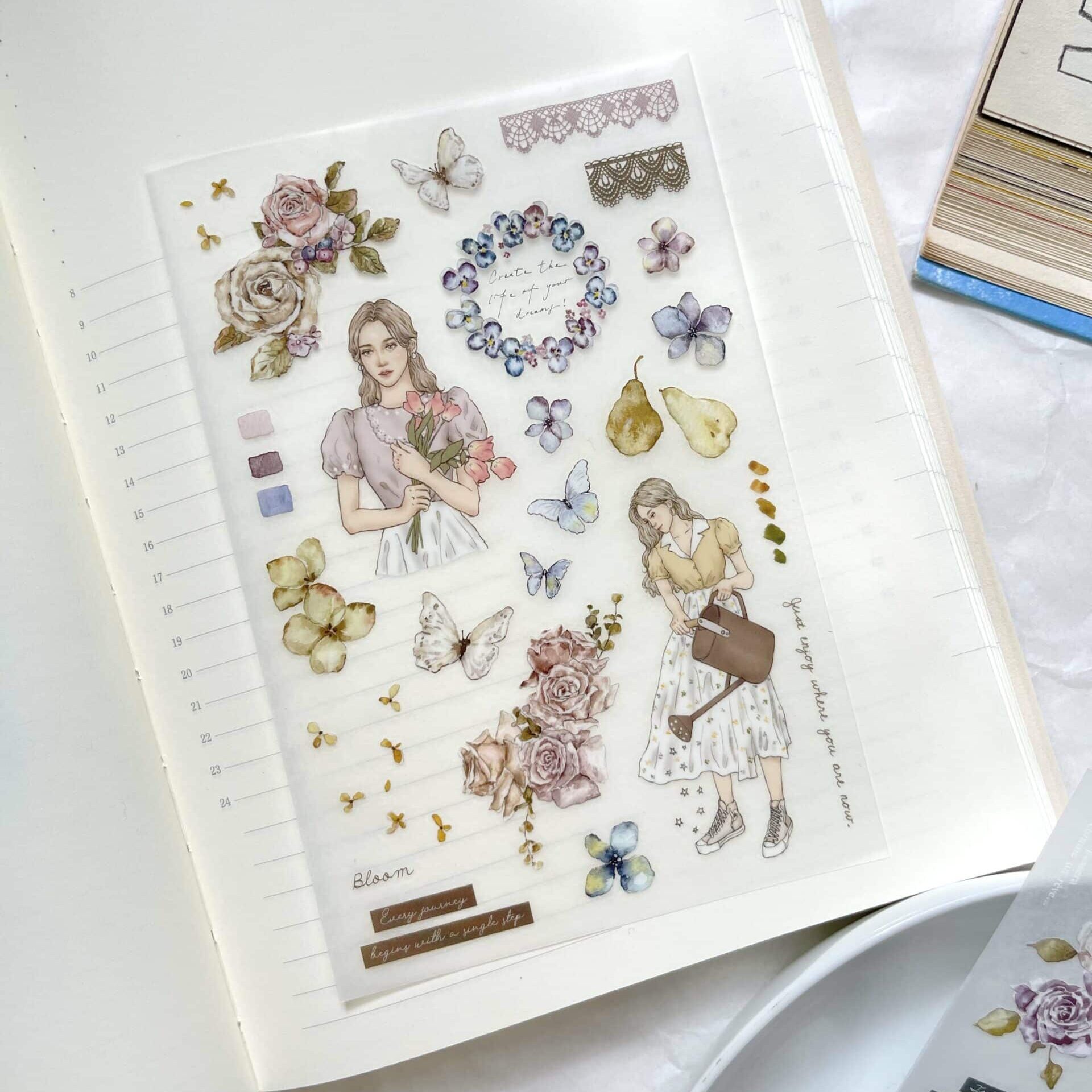 Pion Transfer Stickers - Bloom