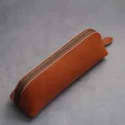 &Liebe Tochigi Leather Pen Pouch Smooth Brown