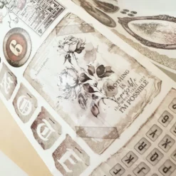 Journal Pages PET Tape - Vintage Ephemera