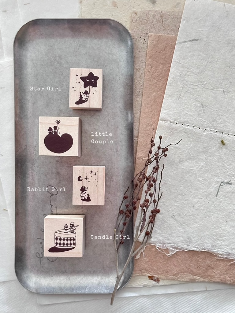 Nove Little Ordinary People Rubber Stamps