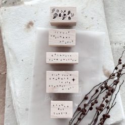Nove Little Ordinary People Rubber Stamps Words