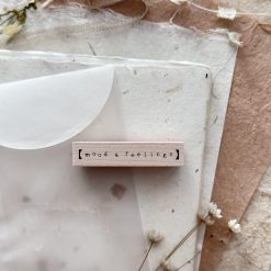 Nove Simple Words Rubber Stamps Mood Feelings