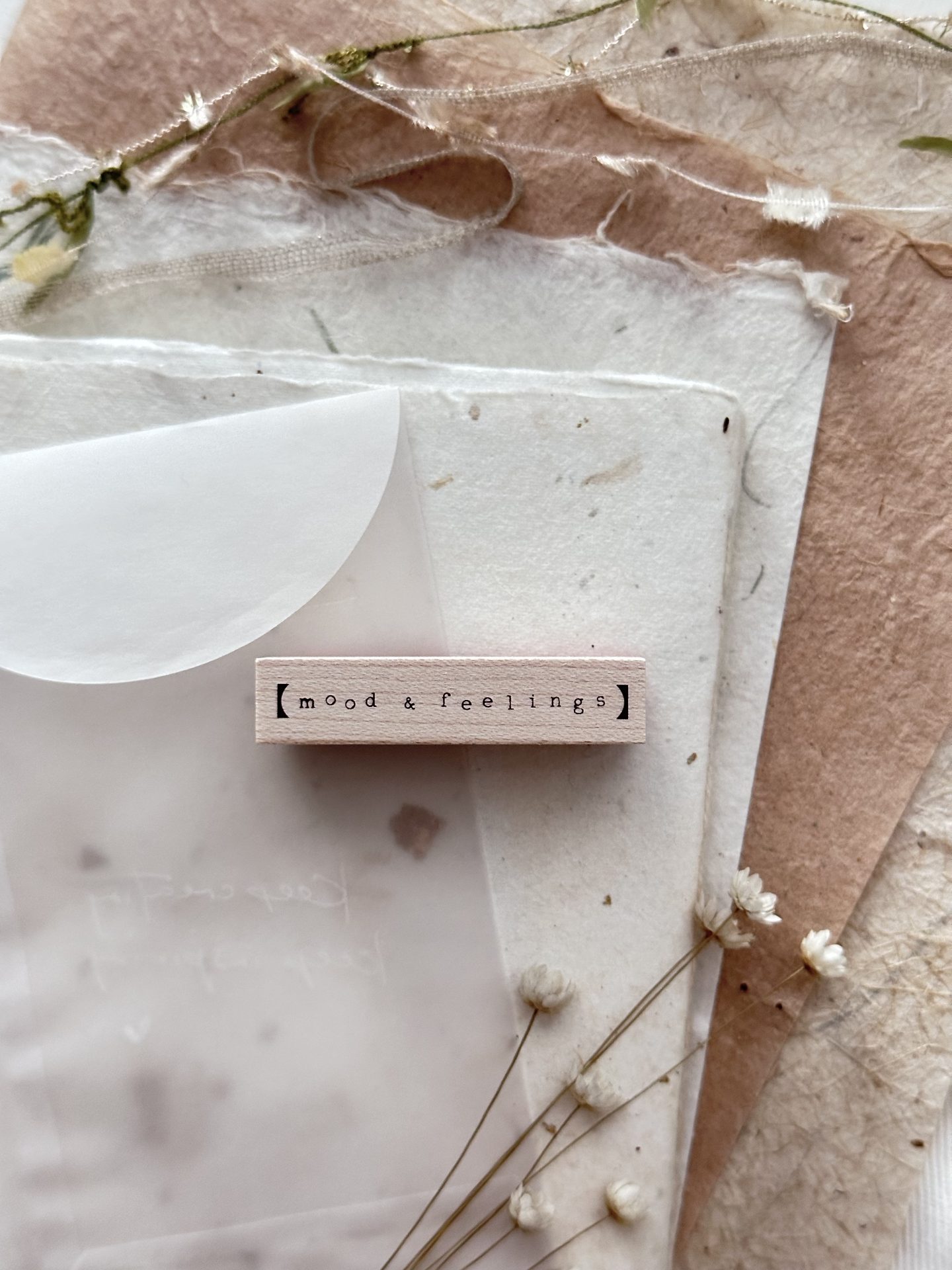 Nove Simple Words Rubber Stamps Mood Feelings