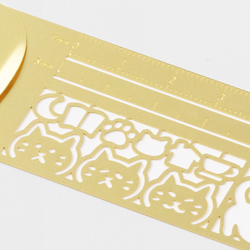 Midori Clip Ruler Cat