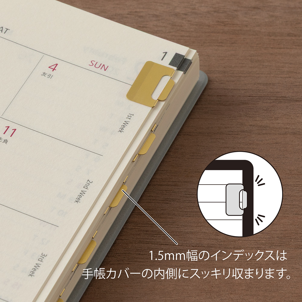 Midori Chiratto Small Index Clips - Gold