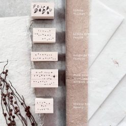Nove Little Ordinary People Rubber Stamps Words