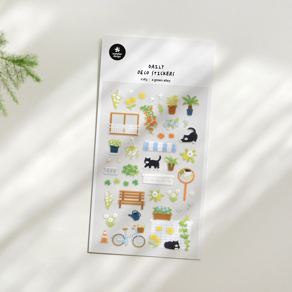 Suatelier Sticker Sheet - A Green Alley 1163