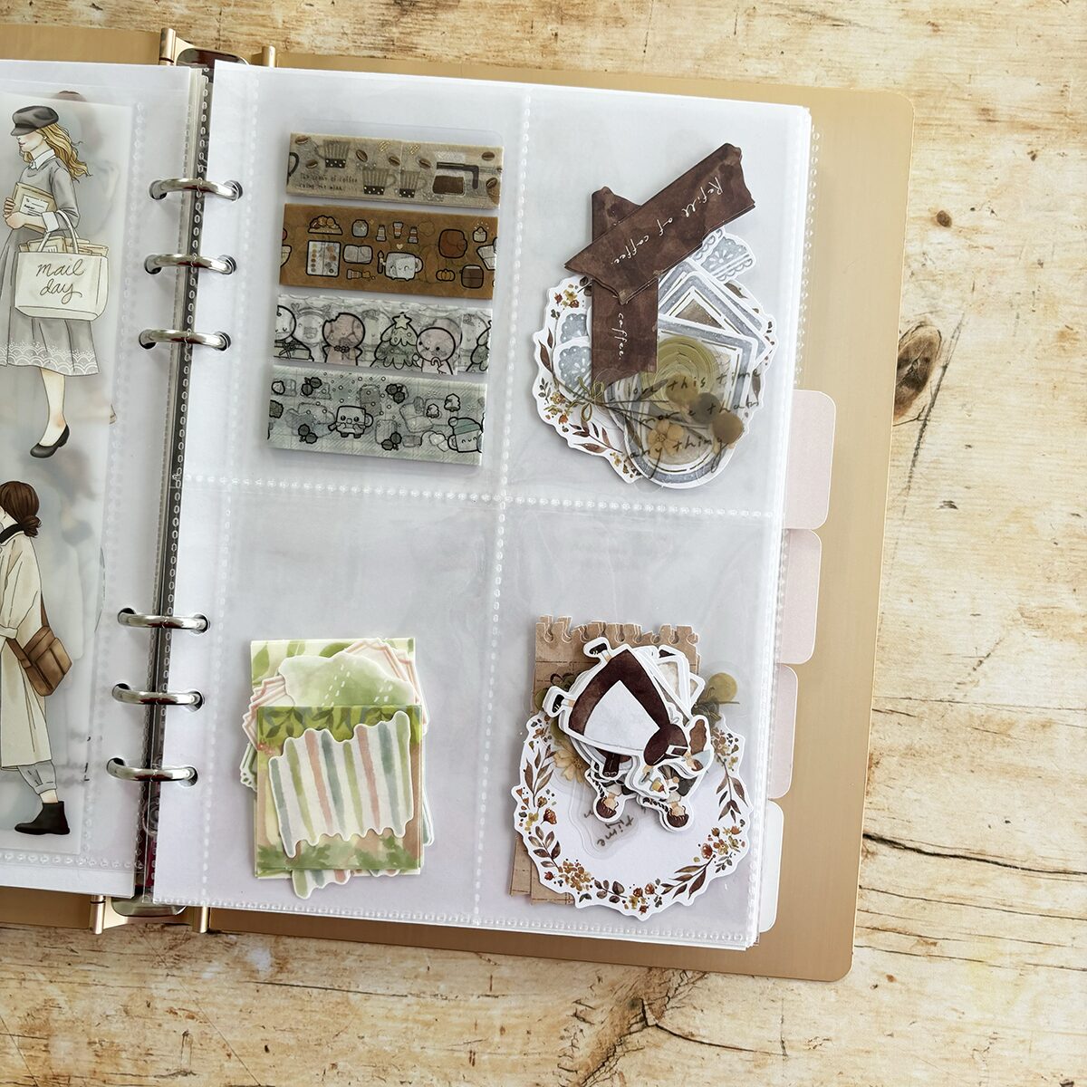 Miso Paper A5 Ring Binder Inserts - Double-Sided Four Pockets (10 pcs) - Image 3