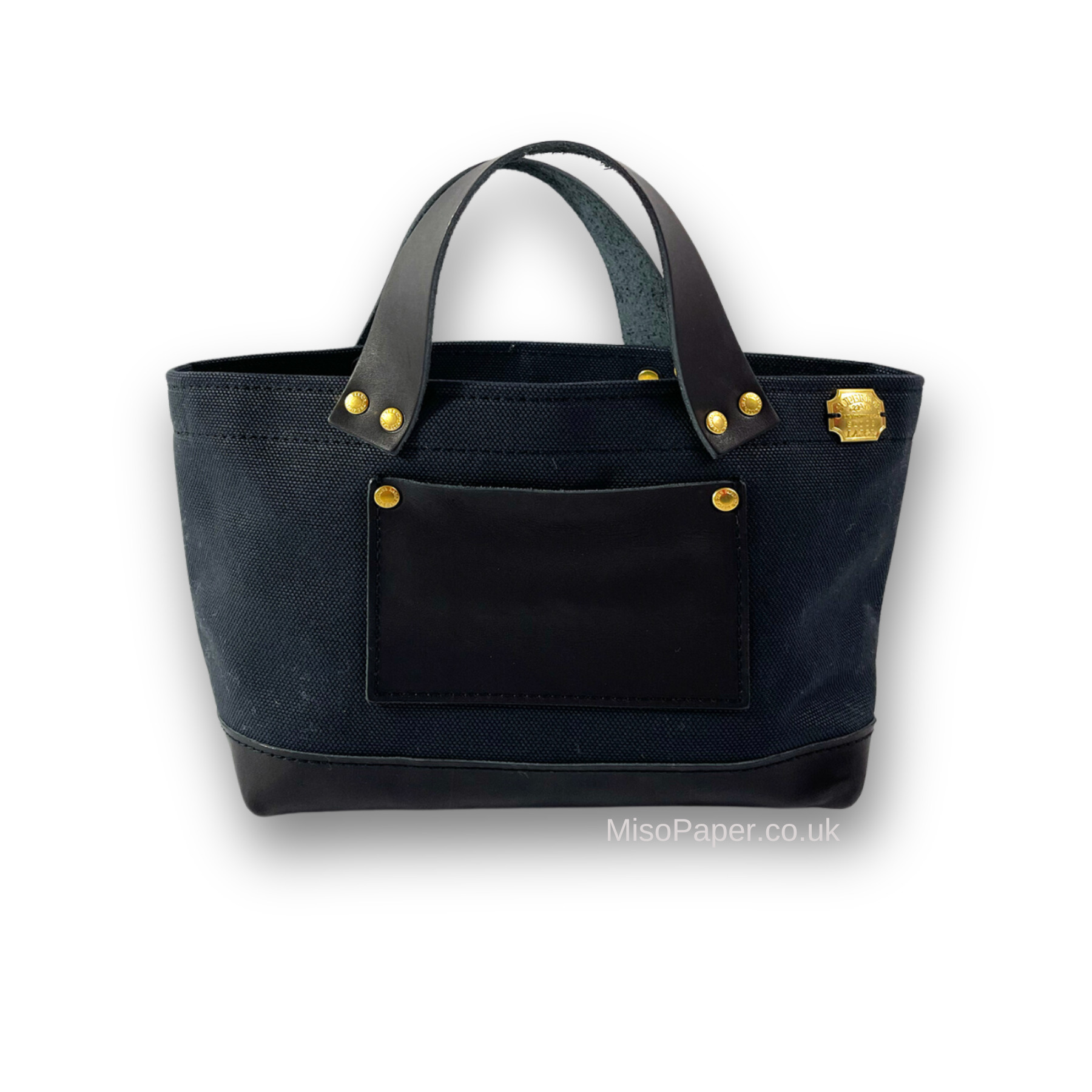 The Superior Labor Engineer Bag Petite - Black with Leather Bottom