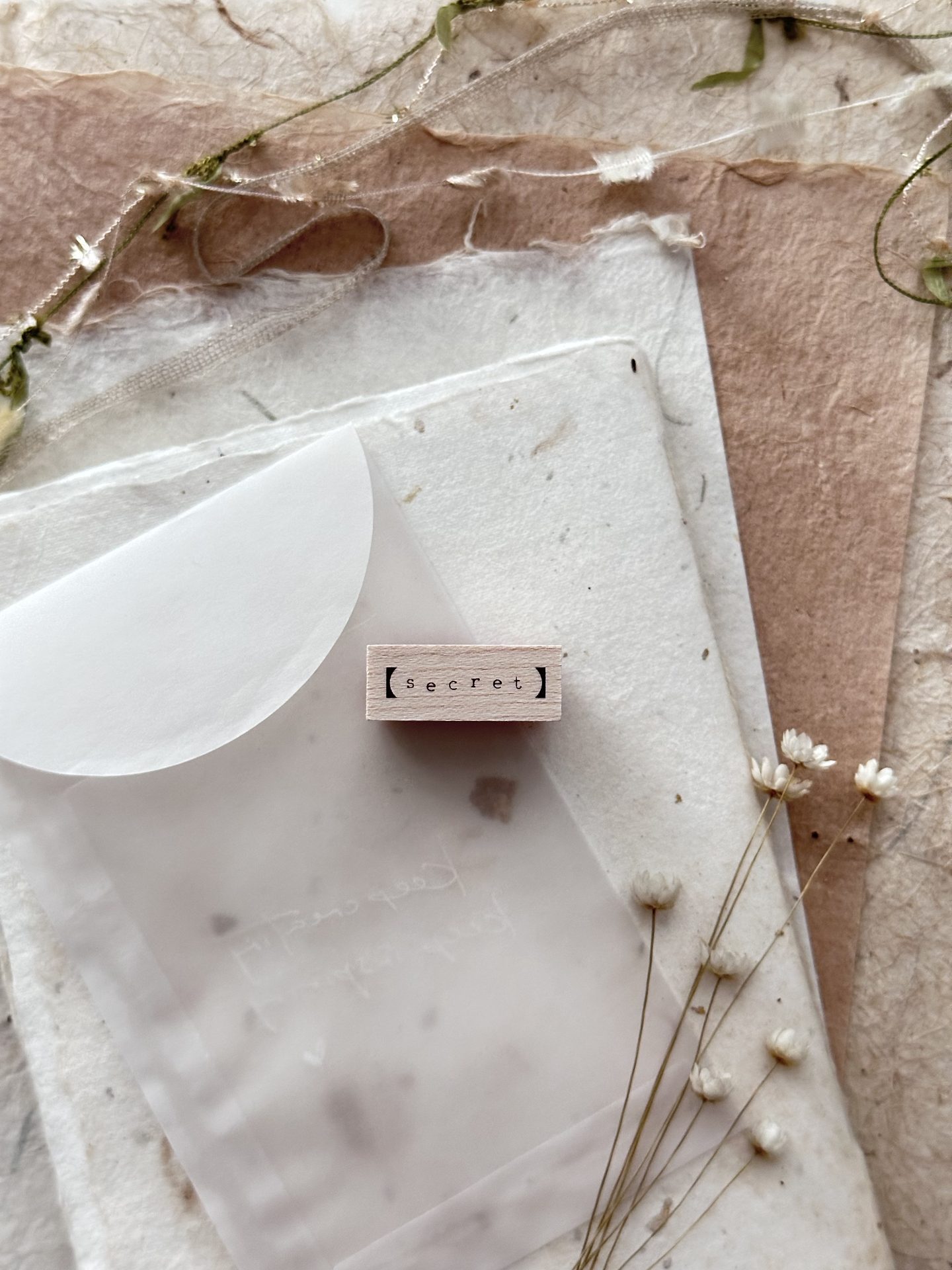 Nove Simple Words Rubber Stamps Secret