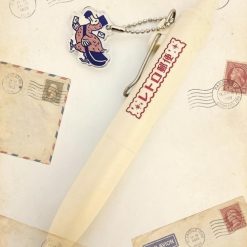 Sanby x Uniball One P Gel Ballpoint Pen with Charm Retro Post