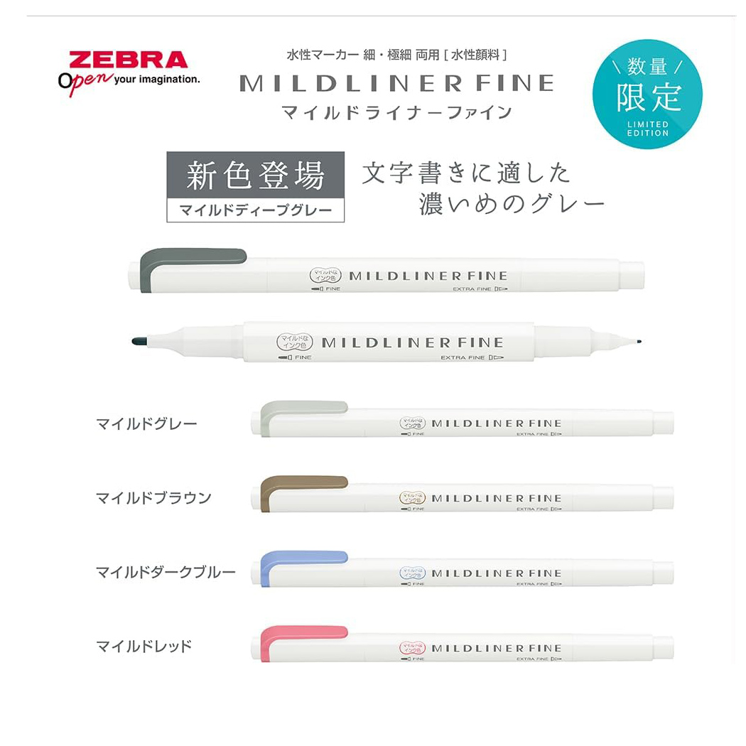 NEW Zebra Mildliner Fine - Colour Set A - Image 2