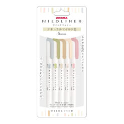 Zebra Mildliner Natural Mild Set - Twin Tip Highlighters