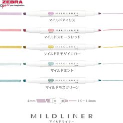 Zebra Mildliner 2025 Calm Mild Set - Twin Tip Highlighters