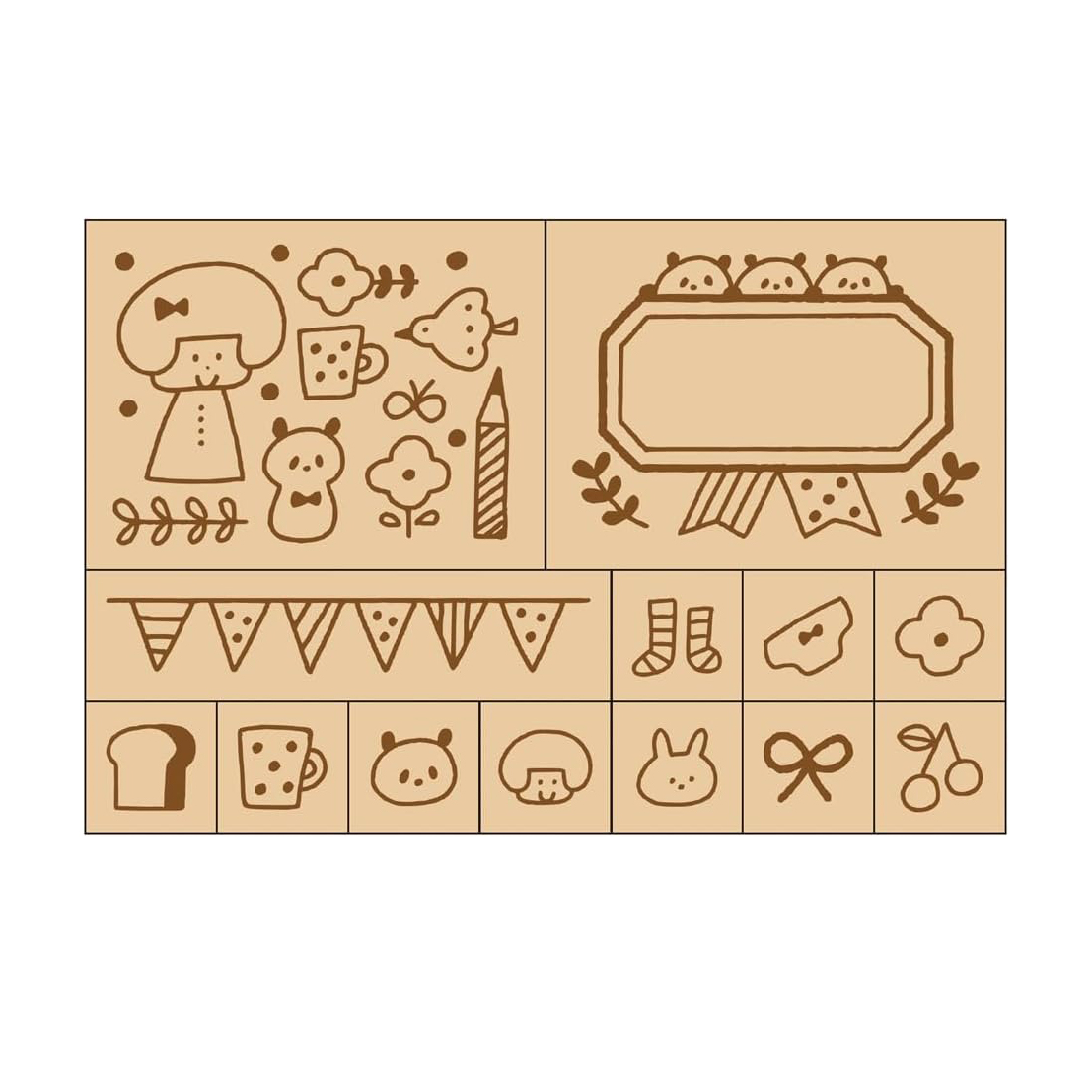 Mizutama x mark's Rubber Stamp Sets